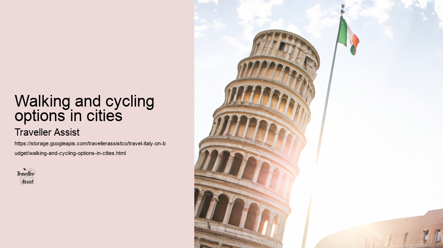 Walking and cycling options in cities